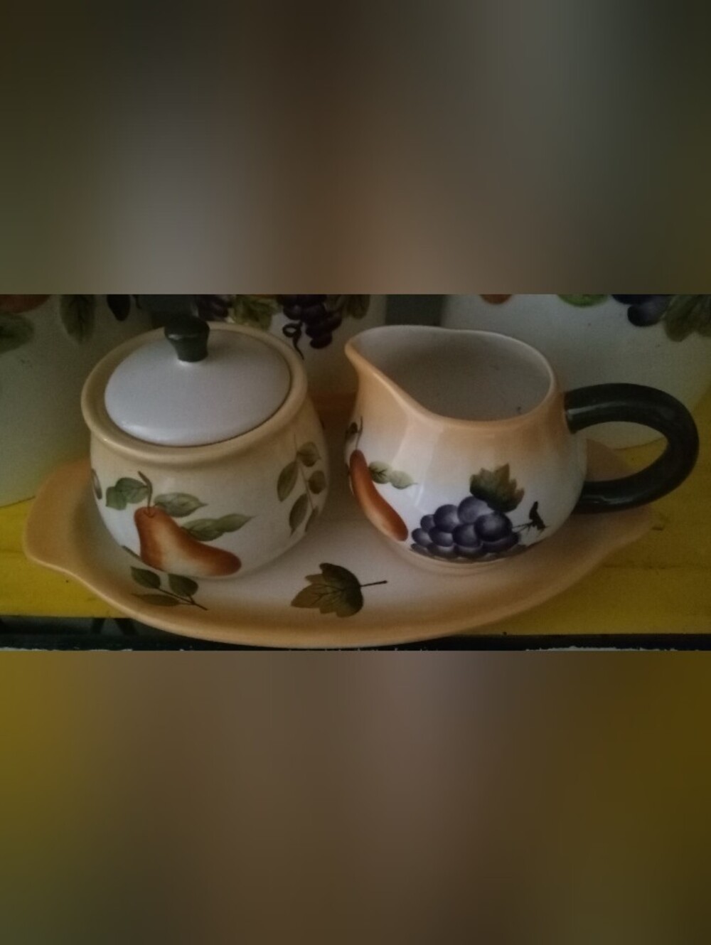 Beautiful vintage HOMCO / Home Interiors "Sonoma Villa" hand-painted earthenware